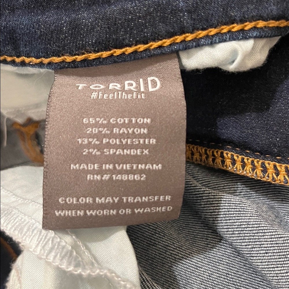 torrid Blue Skinny Jeans with Triple Button Waist - Picture 6 of 6